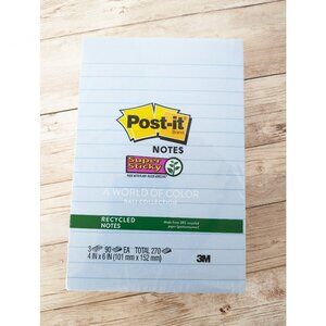 Post-it Notes Ruled Notepads 4”x6” New Bali Collection 3 Pads Super Sticky Lined